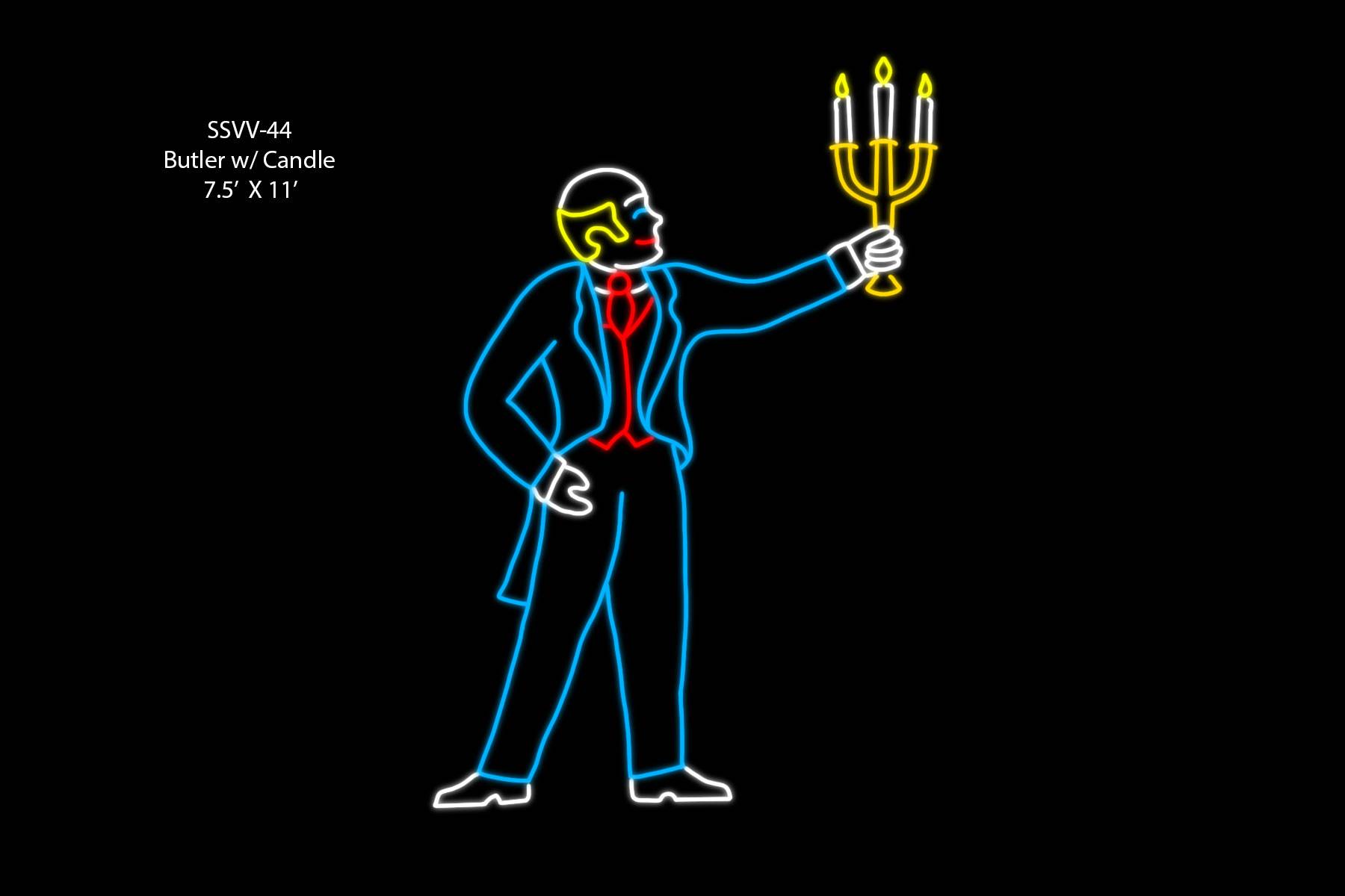BUTLER W/ CANDLE