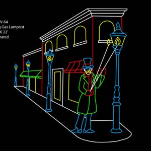MAN LIGHTING GAS LAMPPOST (animated)