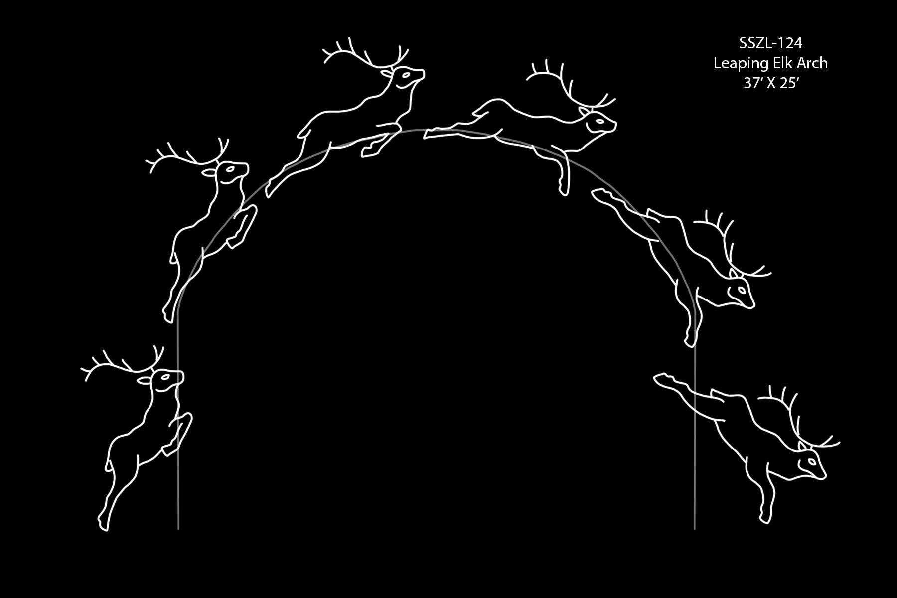 LEAPING ELK ARCH (animated)