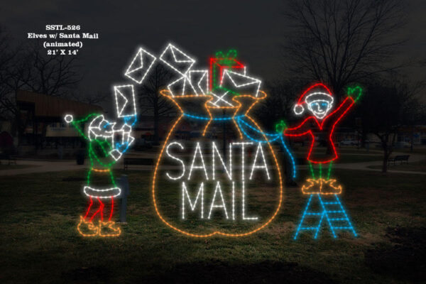 Elves with Santa Mail (animated)